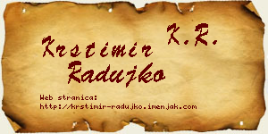 Krstimir Radujko vizit kartica